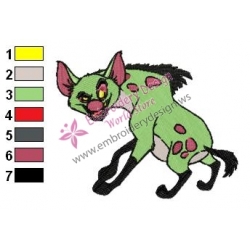 Animal Hyena Embroidery Banzai 08